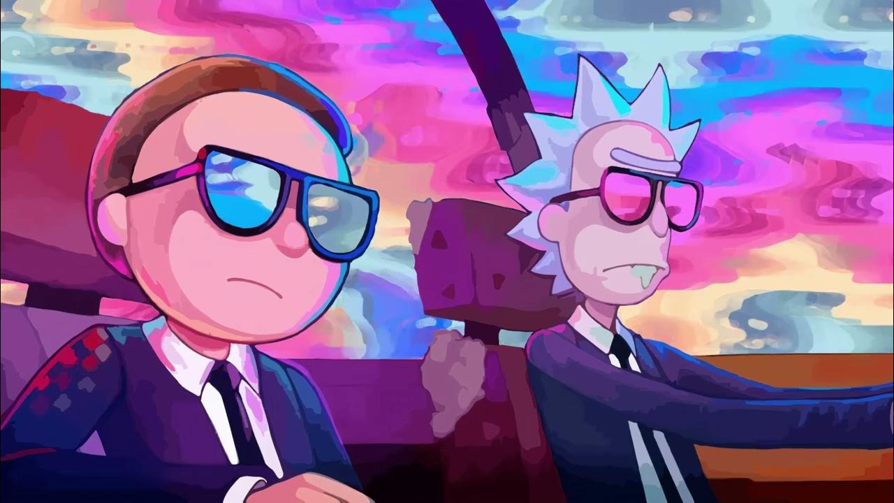 Rick and Morty riding car 4k live wallpaper - YouTube