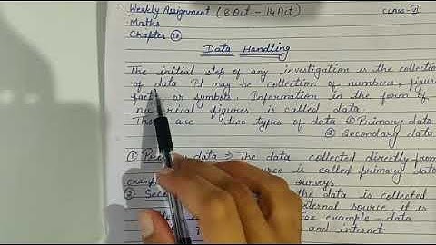 Class-6 Chapter-17 Data Handling