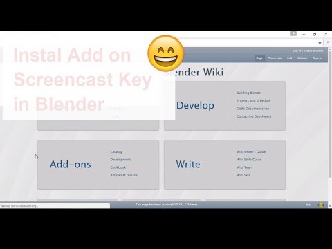 Instal Add on screencast key Blender terbaru 2 78c/2.79