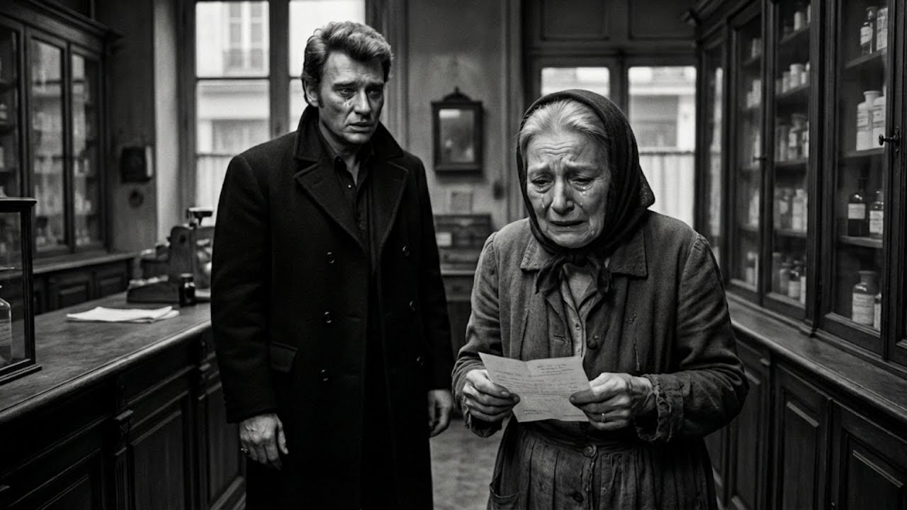 Elle craque dans une pharmacie à Paris pour un médicament à 1 900 ₣ — Johnny Hallyday derrière elle