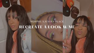 recreate a makeup look with me | green cut crease | morphe x juvia&#39;s place