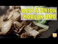 Sliced Beef and Onions with Korean BBQ Sauce - Ultra quick main course
