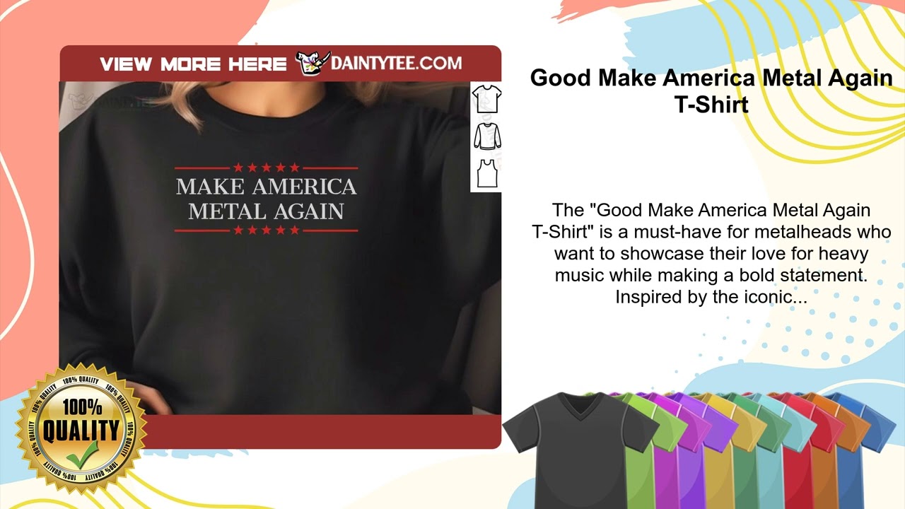 Good Make America Metal Again T-Shirt