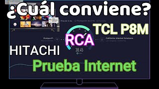 Test de velocidad de internet wifi vs ethernet ANDROID TV TCL RCA HITACHI Cómo conviene conectar tv