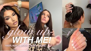 GLOW UP WITH ME |  beauty maintenance routine, hair, nails, and makeup routine as a mommy💗