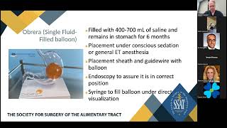 SSAT Complex GS Fellowship Virtual Grand Rounds Webinar: "Endoscopic Procedures for Weight Loss"