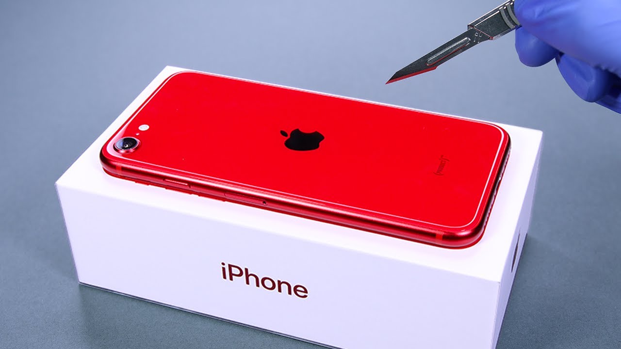 iPhone SE 2020  Red Edition  Unboxing - ASMR
