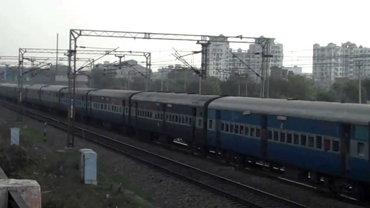 INDIAN RAILWAYS Goa Express at slow speed behind offlink GZB shed's ...