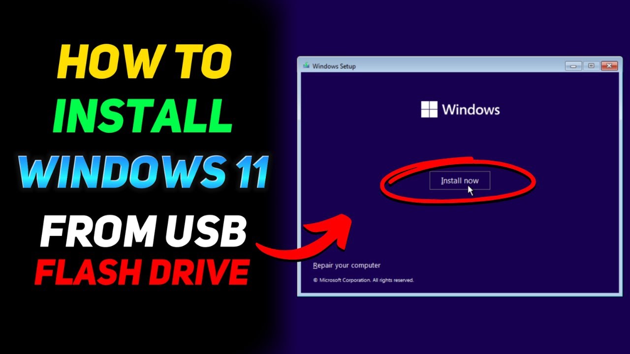 How to install Windows 11 from a USB