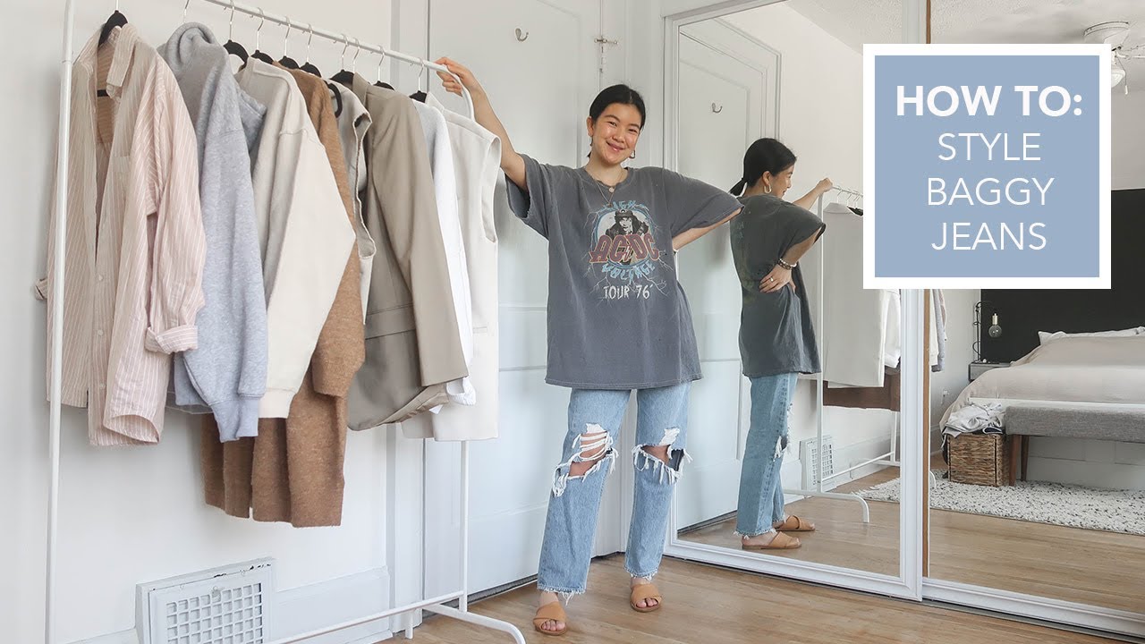 baggy shirt and jeans