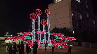 2025 JAN1 Virginia Beach, Ocean Front Boardwalk holiday lights