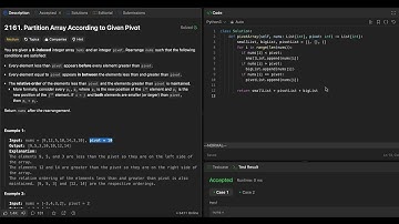 Leetcode 2161. Partition Array According to Given Pivot