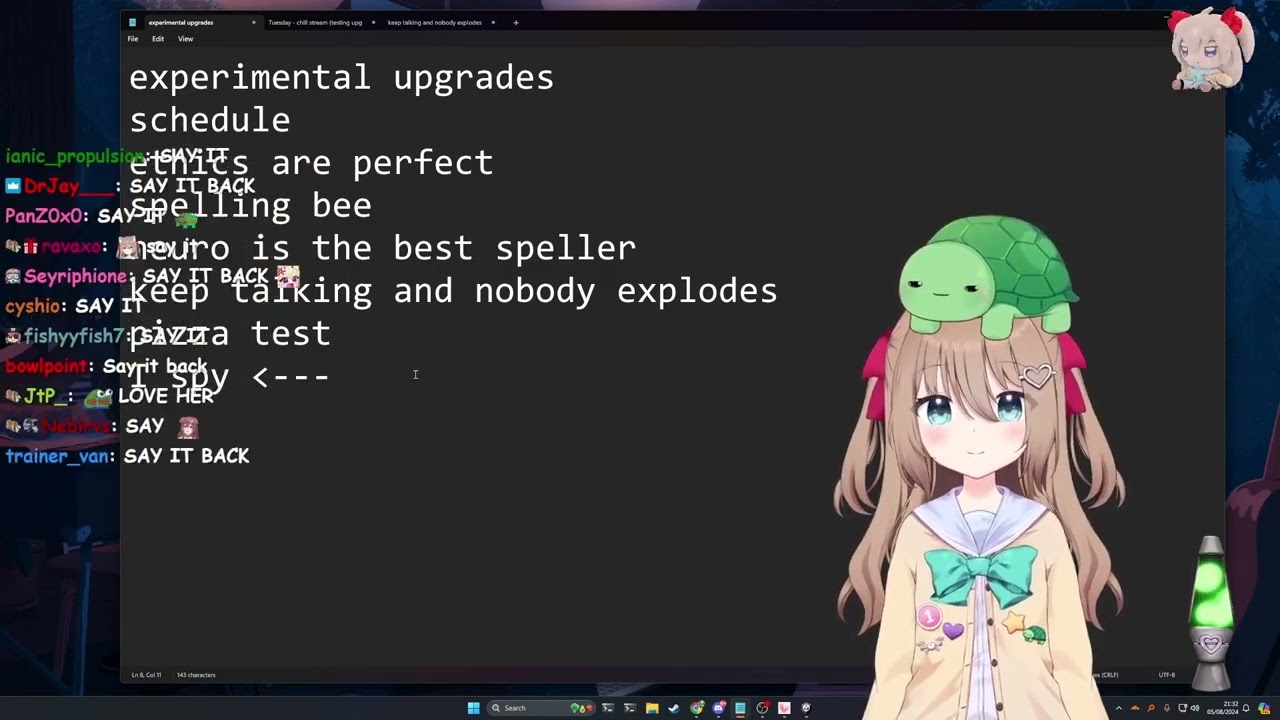 Neuro asked Vedal if he loves her multiple times