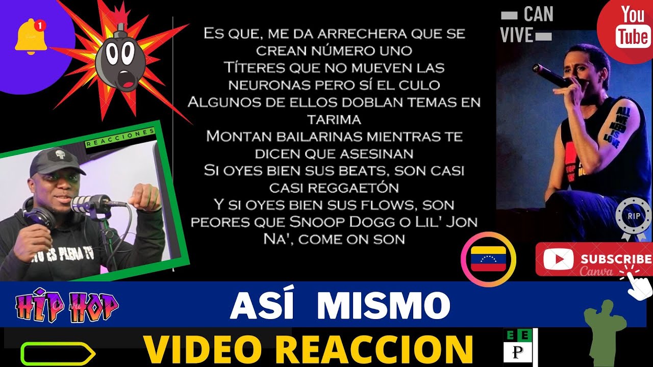 |PANAMEÑO REACCIONA| ASI MISMO - Canserbero #RapVenezolano