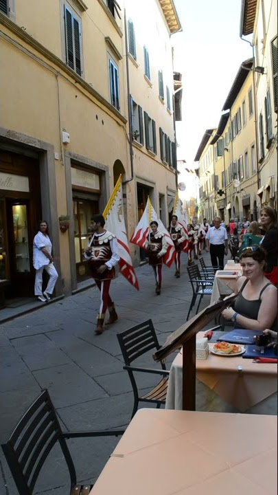 Cortona, Italy! Archidado (Crossbow Competition) Parade! #shorts