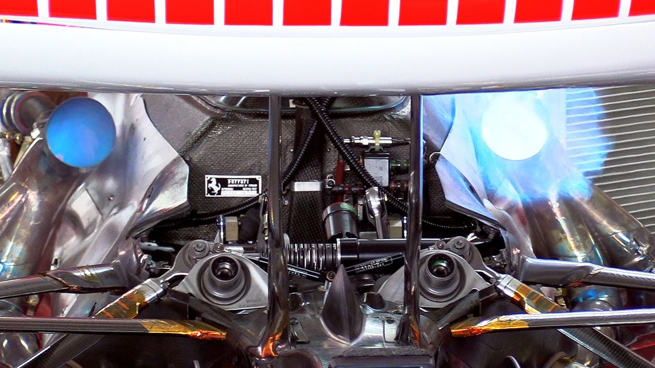 Blue flames from revving F1 Ferrari's (V8, V10 and V12)