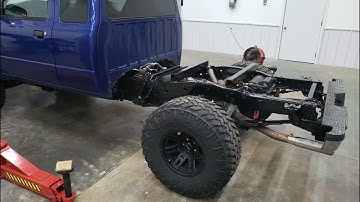 Making this 2005 Ford Ranger more useful with a custom flatbed, Explorer rear end, & air bags!