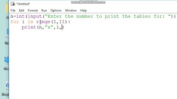 how to print the integer number table in python program(in-Hindi)