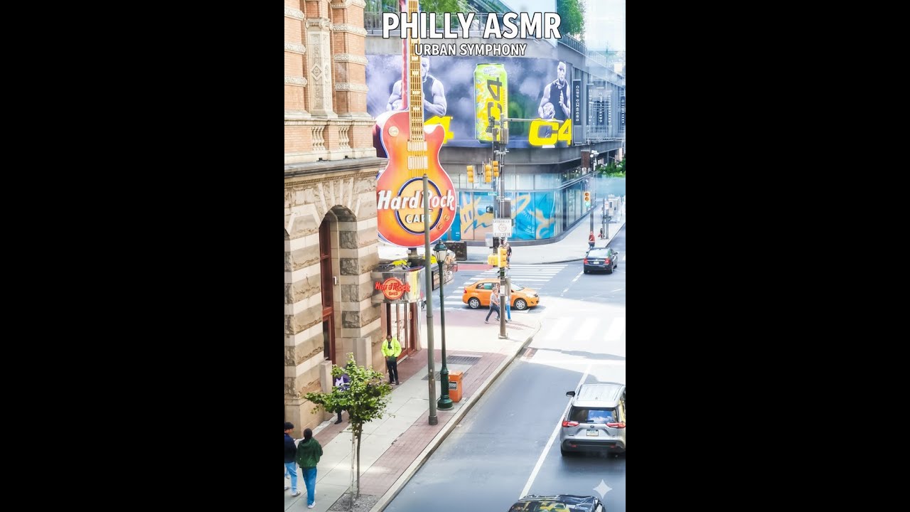 Philadelphia City ASMR: View of Broad Street & Hard Rock Cafe from the Convention Center Skywalk