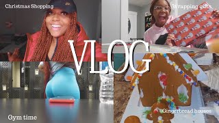 Christmas Shopping, Gift Wrapping, Making gingerbread houses, and more! |VLOG