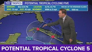 Tracking PTC5: Possible storm could enter the Gulf next week