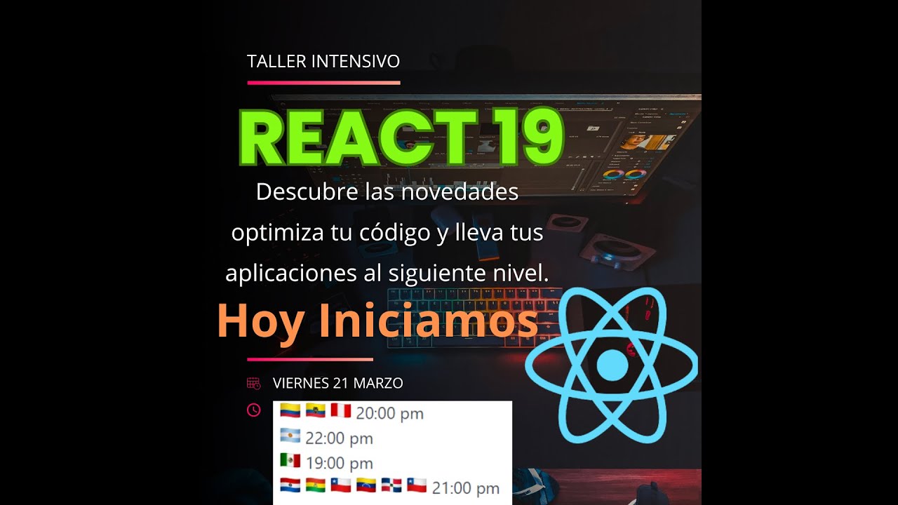 🔥 Taller Gratuito de React Hoy Viernes - YouTube