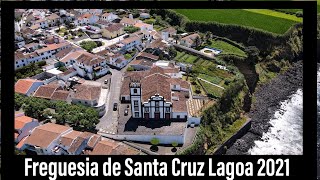 Santa Cruz Lagoa São Miguel Açores visto do Céu Magnificas imagens julho de 2021