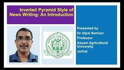 Inverted Pyramid Style of News Writings  An Introduction