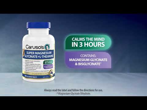 Caruso's Super Magnesium Glycinate + L-Theanine 60 Tablets