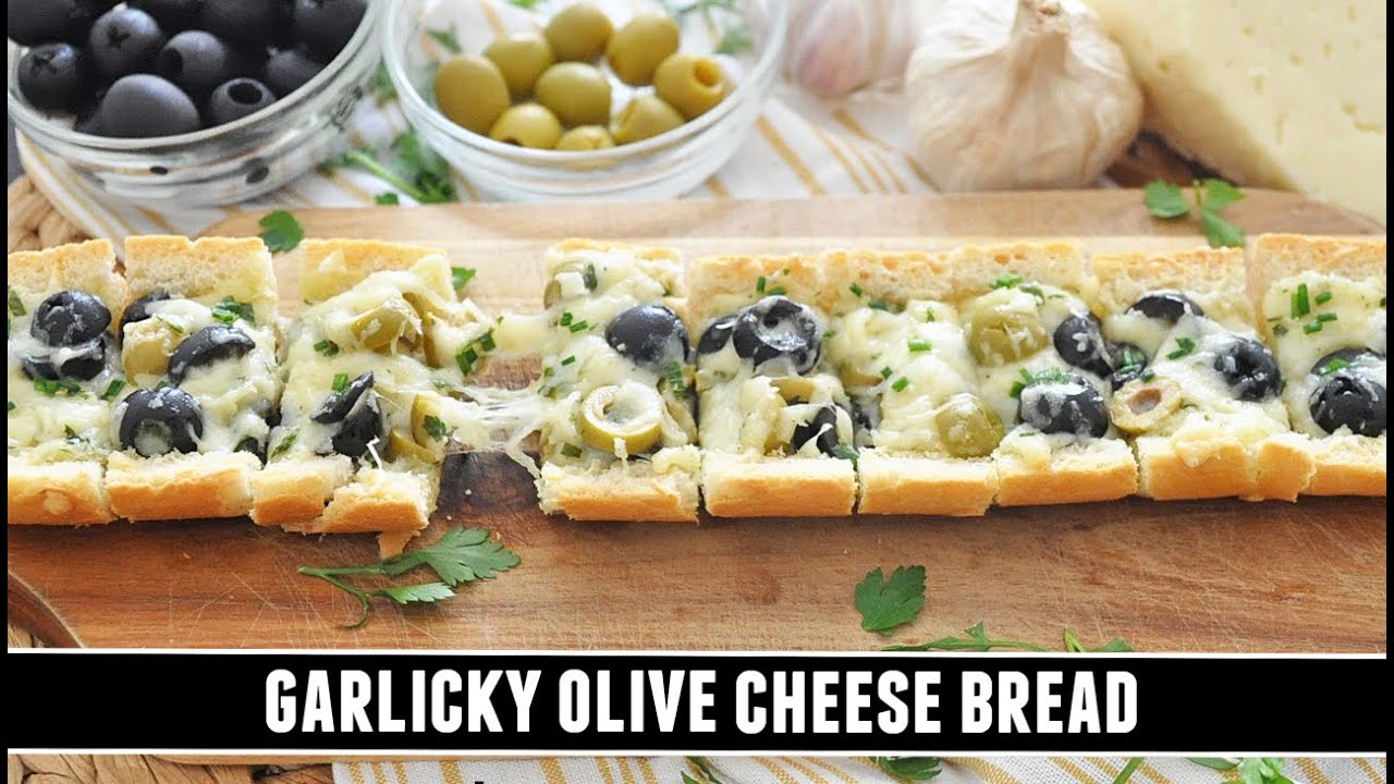 Чесночный хлеб с оливками и сыром | Невероятно вкусный и простой в приготовлении