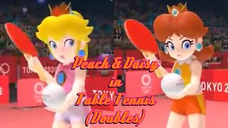 Mario & Sonic Tokyo 2020 - Peach & Daisy In Table Tennis Doubles