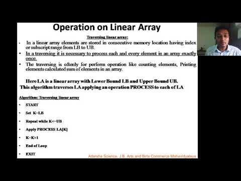 linear array Operation Traversing