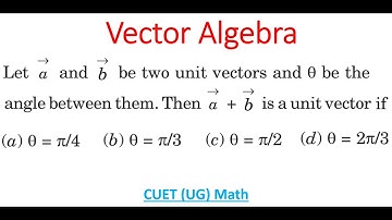 Value Of Angle Between Unit Vectors If Their Sum Is A Unit Vector