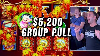 $6,200 Dancing Drums GROUP SLOT PULL ⫸ MGM National Harbor