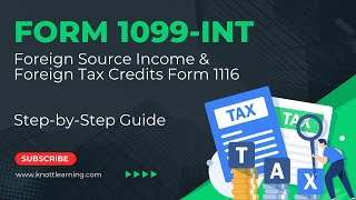 IRS Form 1099INT with Foreign Interest Income and Taxes Withheld  Form 1116 Foreign Tax Credit