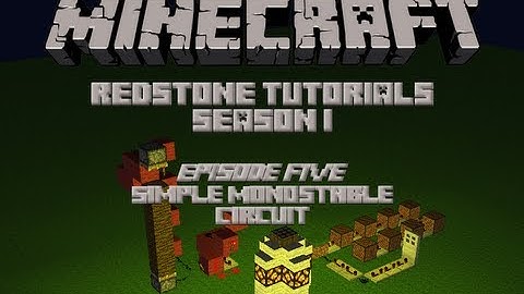 Minecraft: Redstone Tutorials 1.5 | Ep.5 | SIMPLE MONOSTABLE CIRCUIT (HD)