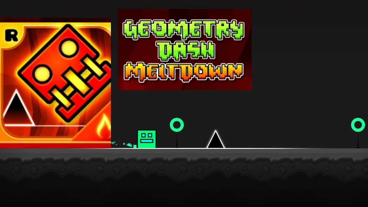 me paso el nivel 1 de geometry dash meltdown - YouTube