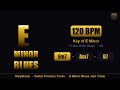 E Minor Blues Metronome Play Along | 120 BPM | 12-Bar Minor Blues | Stay Sharp Guitar
