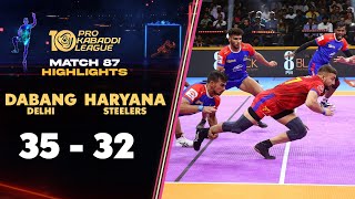 A Close Win for Dabang Delhi K.C. Strengthens their Top 3 Hold | PKL 10 Highlights Match #87