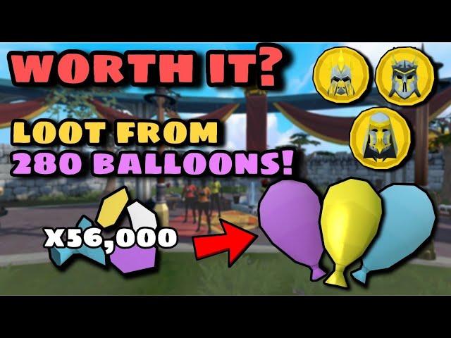 øje Søjle løg 10,000 Balloon Fragments! Loot From 51 Balloons - Worth Farming? - 300m  Player Event - Runescape 3 - YouTube