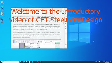 Introductory Video For Cet.SteelConnDesign, a free steel connection design software