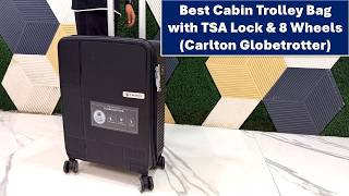 Best Cabin Trolley Bag with TSA Lock & 8 Wheels-Carlton Globetrotter (Flight Cabin Bag)