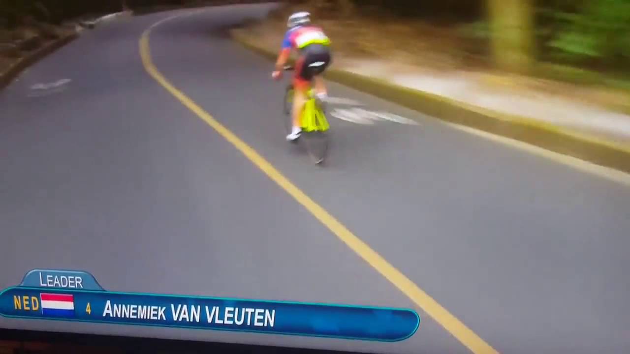 Woman olympics cyclist crashes lands in head YouTube