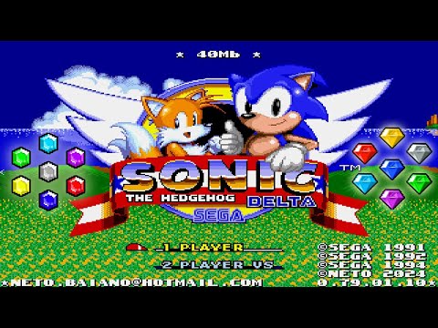 A HACK MAIS LONGA DE SONIC - ZERANDO SONIC DELTA 40mb COM TODAS AS ESMERALDAS