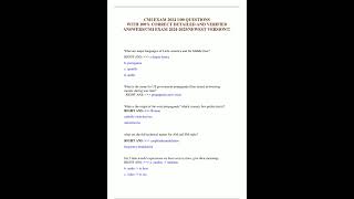 CMI EXAM 2024 100 QUESTIONS WITH 100 CORRECT DETAILED AND VERIFIED ANSWERSCMI EXAM 20242025NEWEST VE