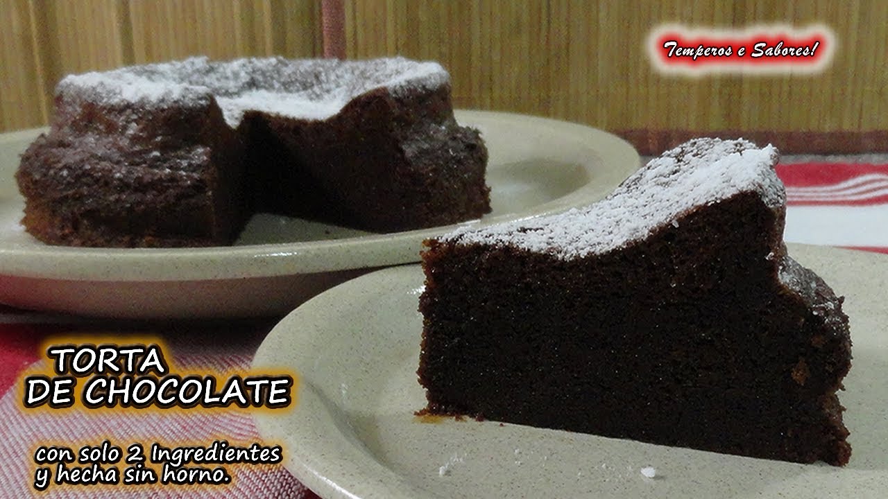 TORTA DE CHOCOLATE CON SOLO 2 INGREDIENTES y hecha sin horno