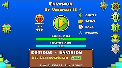 Geometry Dash: Envision by Usermatt18 (EPIC harder)