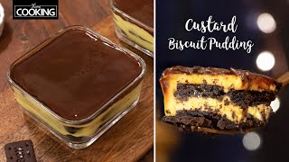 Custard Biscuit Pudding Recipe | Chocolate Pudding | Dessert l Easy Pudding Recipe @HomeCookingShow