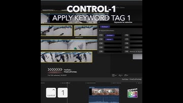 Final Cut Pro Shortcut | Control-1 | Apply Keyword Tag 1
