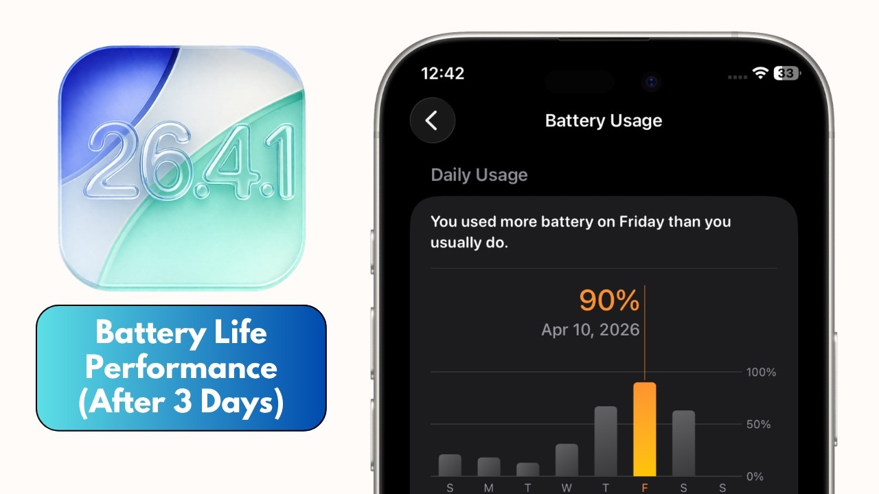 iOS 26.4.1 Battery Life & Performance (After 3 Days) - YouTube